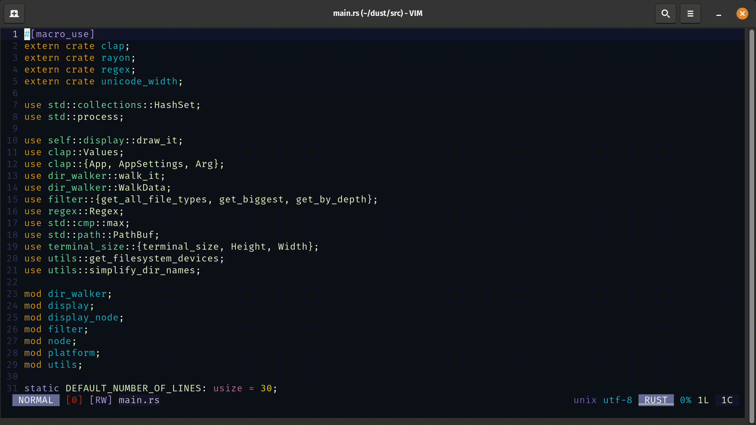 creating a vertical split window in Vim